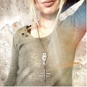 Magnolia Pearl Olive Green Scoop Cashmere Sweater